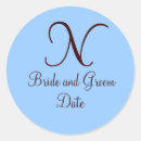 Search for blue and brown wedding stickers Modern