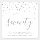 Search for 70th birthday stickers Seventy