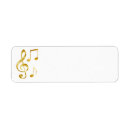 Search for musical return address labels Gold
