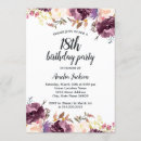Search for purple 18th birthday invitations Party