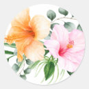 Search for orange hibiscus stickers Tropical