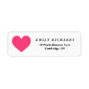 Search for girly pink return address labels Heart