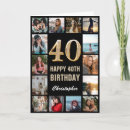 Search for fortieth cards Black and gold