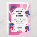 Search for ladybug birthday invitations Cat noir