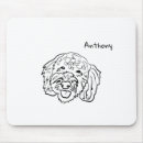 Search for dog illustration mouse mats Black