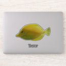 Search for yellow fish stickers Swimming