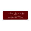 Search for red return address labels Stylish trendy