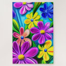 Search for bright colours puzzles Floral