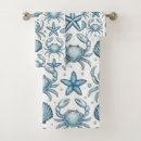 Search for blue seashells bath towels White