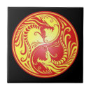 Search for red dragon tiles Asian