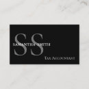 Search for tax preparer business cards Black