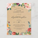Search for burgundy floral birthday invitations Rustic