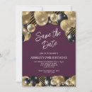 Search for purple and gold birthday invitations Elegant
