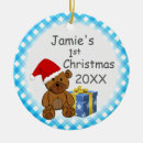 Search for teddy bear christmas tree decorations Blue