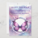 Search for purple glitter baby shower invitations Floral