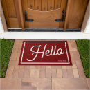 Search for burgundy doormats Typography
