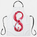 Search for alcohol long aprons Red