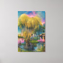 Search for willow tree canvas prints Pond