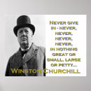 Search for winston churchill quote posters Never