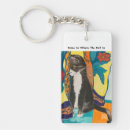 Search for tuxedo rectangular key rings Cat