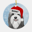 Search for bearded collie christmas tree decorations Beardie