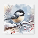 Search for chickadee magnets Snow