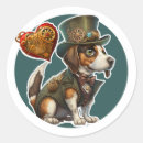 Search for beagle round stickers Dog