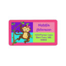 Search for girl monkey return address labels Cute