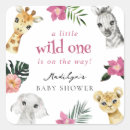 Search for baby shower jungle stickers Pink
