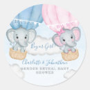 Search for elephant gender reveal stickers Watercolor