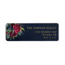 Search for navy floral return address labels Winter flowers