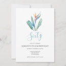 Search for tropical flowers birthday invitations Modern