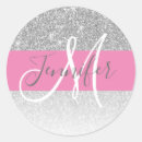 Search for silver glitter monogram stickers Sweet 16