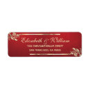 Search for red and gold return address labels Luxury