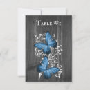 Search for butterfly wedding table cards Blue