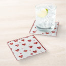 Search for red heart coasters Pretty