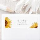 Search for sunflower bridal shower return address labels Watercolor