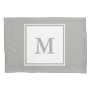 Search for grey and white pillowcases Monogrammed