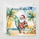 Search for surfer christmas cards Santa