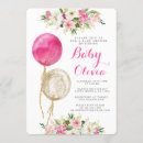 Search for hot pink baby shower invitations Gold