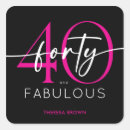 Search for fabulous 40th stickers Typography