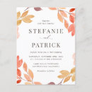 Search for watercolor foliage wedding invitations Autumn