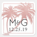Search for palm tree wedding stickers Modern
