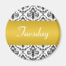 Search for days of the week magnets Black