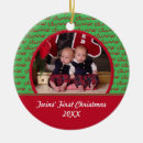 Search for twins first christmas tree decorations Red