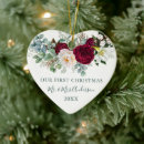 Search for botanical christmas tree decorations First christmas married