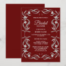 Search for red and silver bridal shower invitations Elegant
