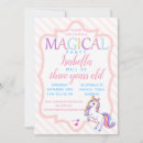 Search for unicorn 2nd birthday invitations Fairytale