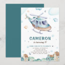 Search for helicopter birthday invitations Watercolor