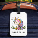 Search for unicorn luggage tags Girly